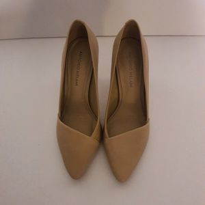 Antonio Melani 9.5 M Leather Heels Blush Pink Stiletto 3 3/4" Heel